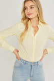 Nora Button Up in Light Yellow